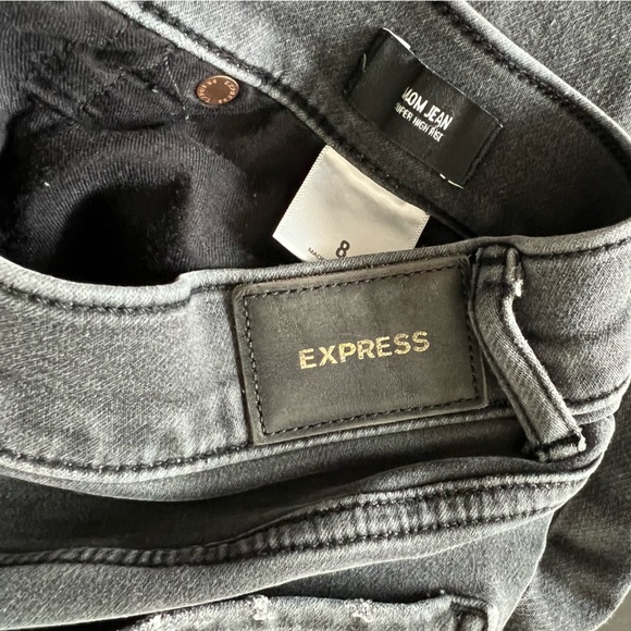 Black Stretchy High Waist Mom Jean - Picture 4 of 7